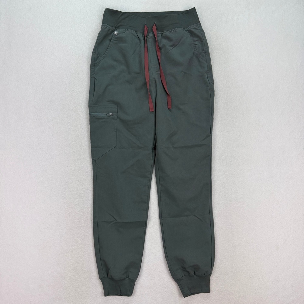 FIGS Zamora Jogger Scrub Pants Technical Collection Pockets Green Small